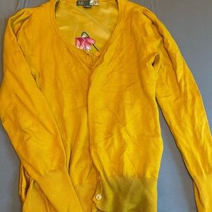 Knitted mustard cardigan